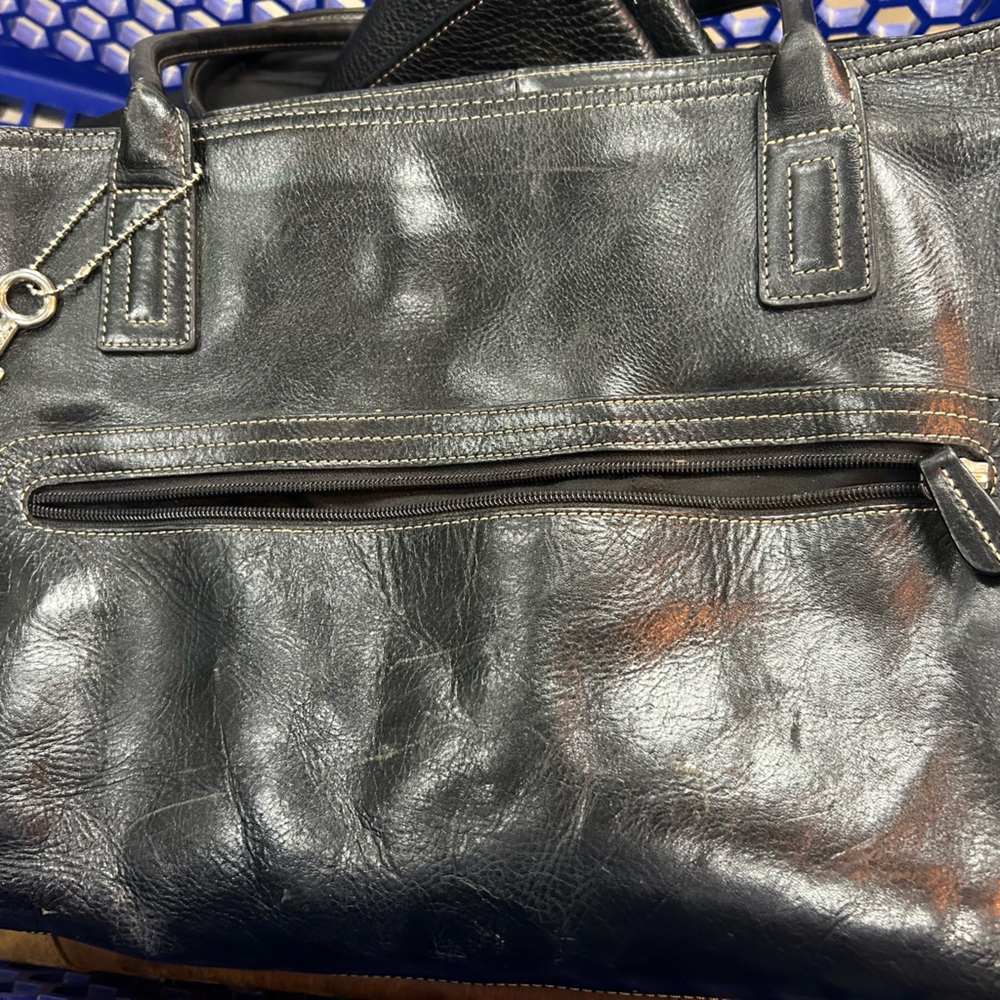 Fossil Black large leather shoulder bag